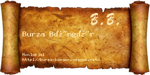 Burza Böngér névjegykártya